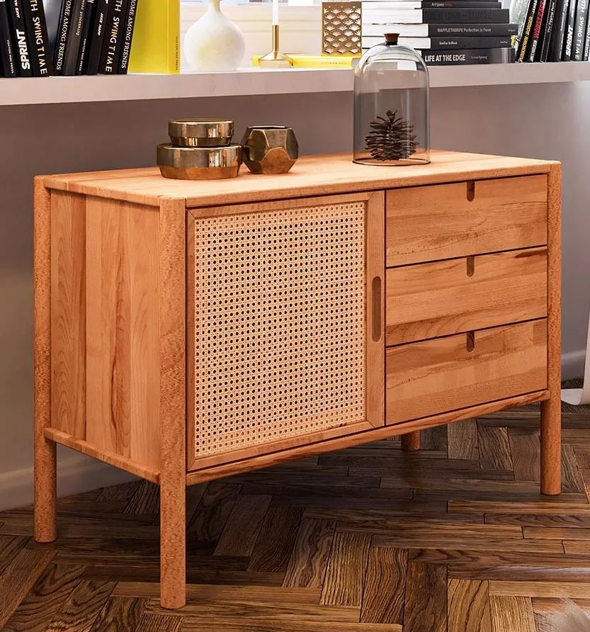 Kommode Wellsford 16 Kernbuche massiv geölt - Abmessungen: 69 x 97 x 46 cm (H x B x T)