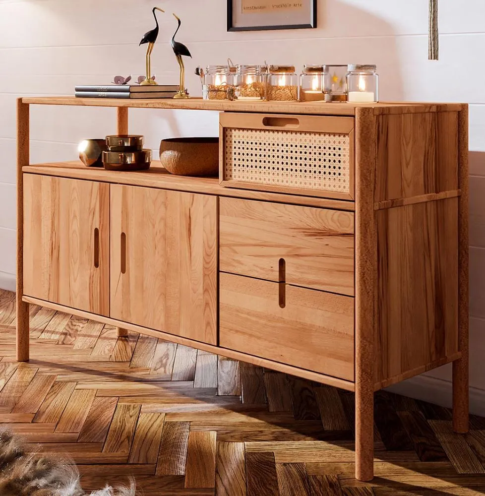 Kommode Wellsford 26 Kernbuche massiv geölt - Abmessungen: 86 x 142 x 46 cm (H x B x T)