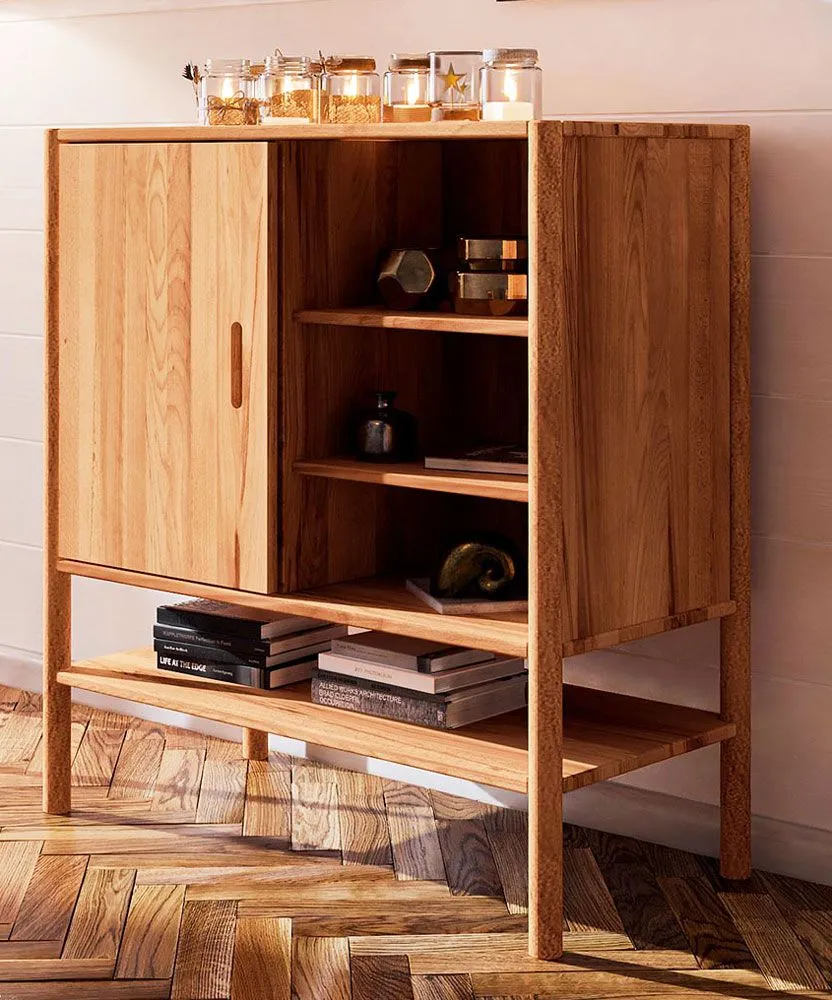 Kommode Wellsford 31 Kernbuche massiv geölt - Abmessungen: 101 x 97 x 46 cm (H x B x T)