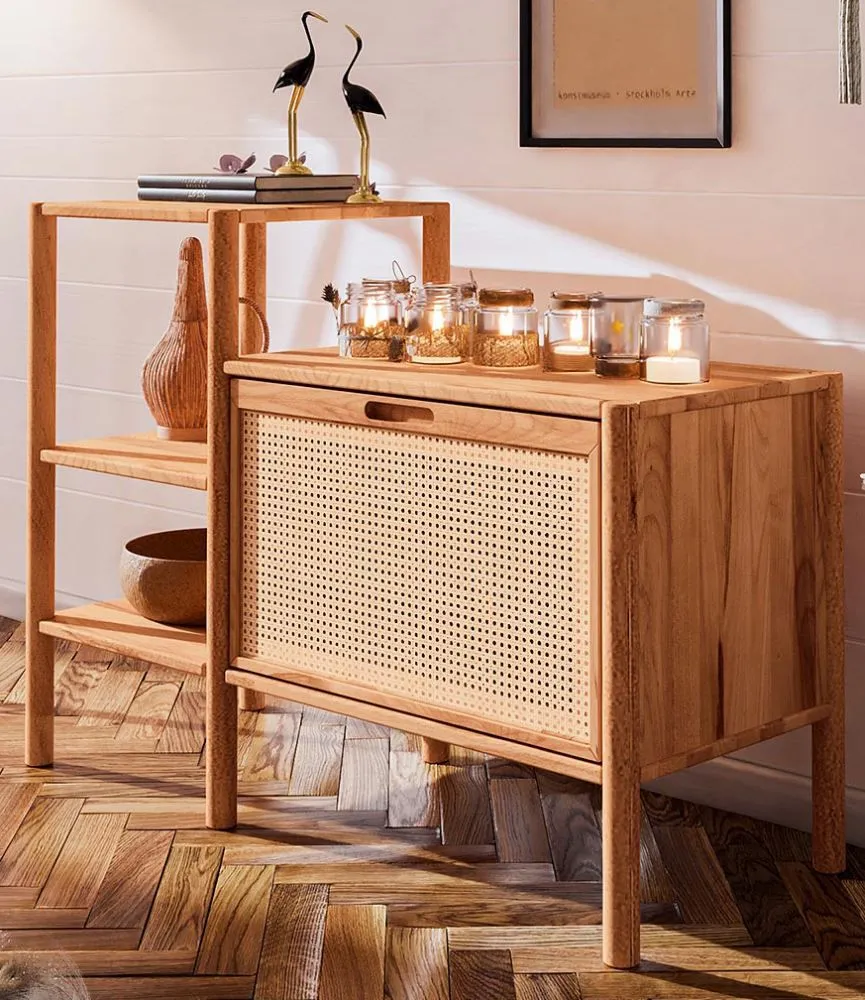 Regal Wellsford 32 Kernbuche massiv geölt - Abmessungen: 86 x 115 x 46 cm (H x B x T)