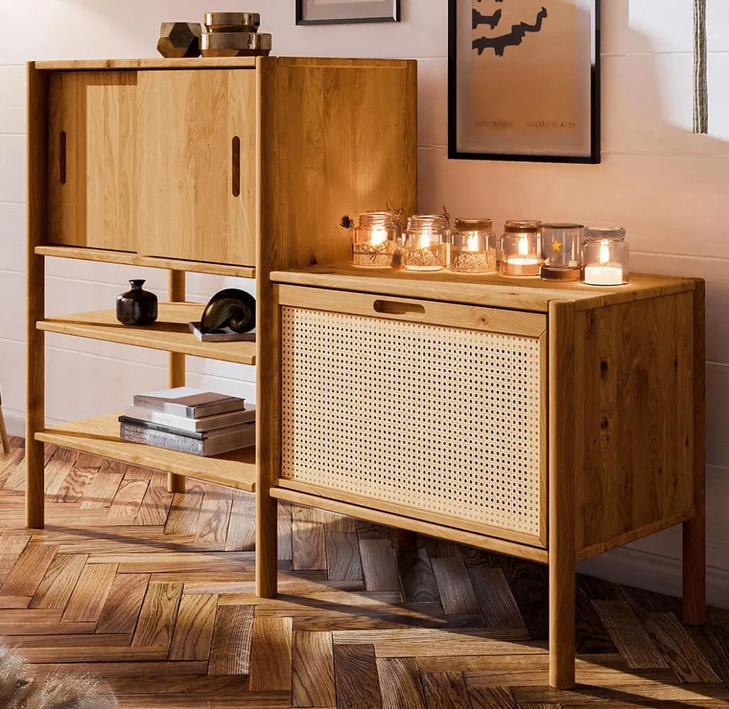 Regal Wellsford 39 Wildeiche massiv geölt - Abmessungen: 106 x 148 x 46 cm (H x B x T)