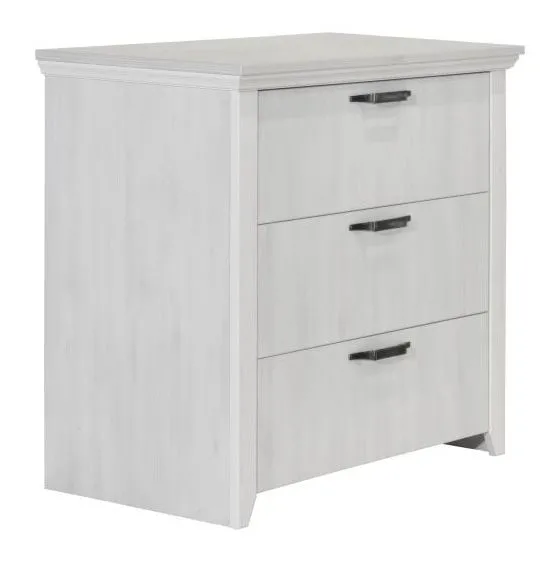Kommode Barrameda 06, Farbe: Weiß - Abmessungen: 84 x 92 x 51 cm (H x B x T)