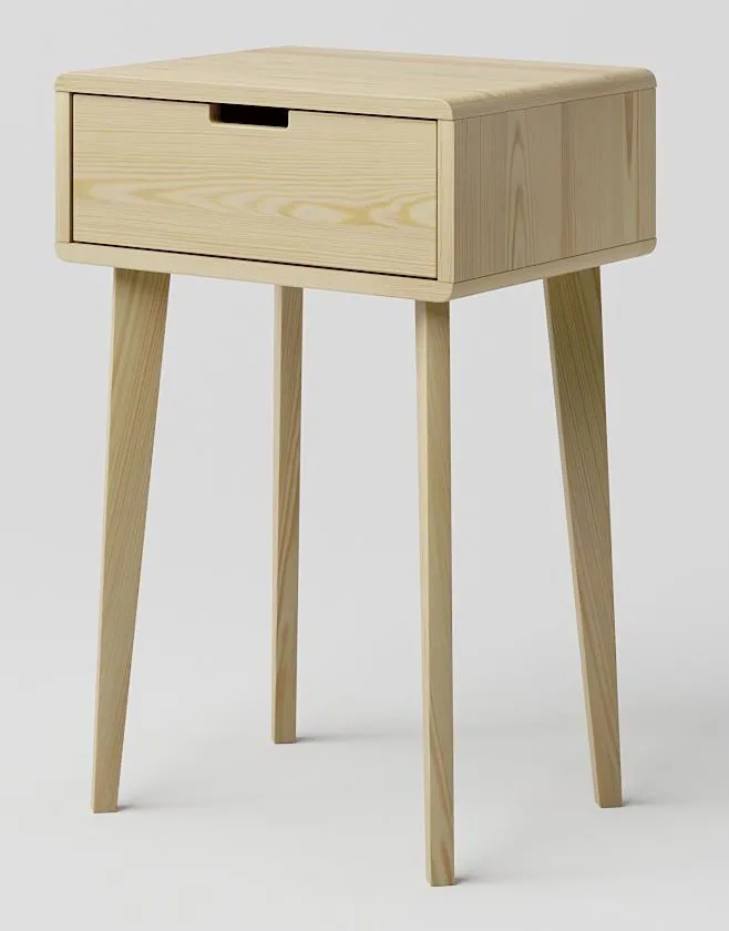 Schreibtisch Kiefer massiv natur Aurornis 62 - Abmessungen: 75 x 50 x 40 cm (H x B x T)