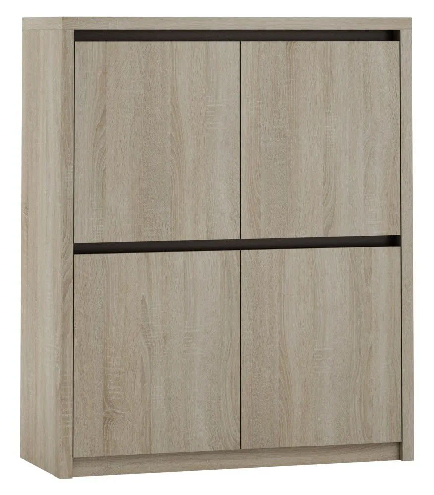 Kommode Popondetta 17, Farbe: Sonoma Eiche - Abmessungen: 114 x 95 x 38 cm (H x B x T)