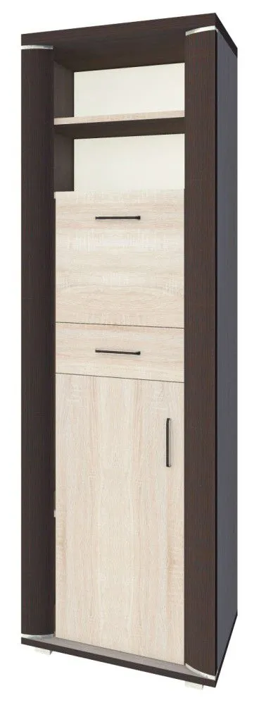 Schrank Aitape 28, Farbe: Sonoma Eiche dunkel / Sonoma Eiche hell - Abmessungen: 188 x 60 x 40 cm (H x B x T)