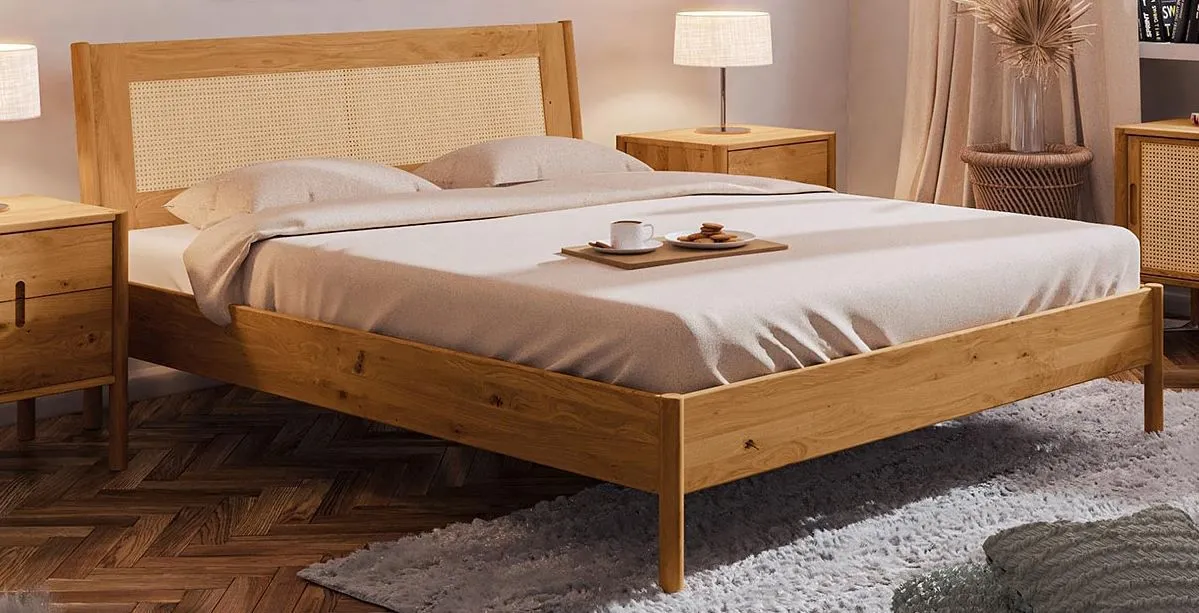 Einzelbett / Gästebett Wellsford 02 Wildeiche massiv geölt - Liegefläche: 90 x 200 cm (B x L)