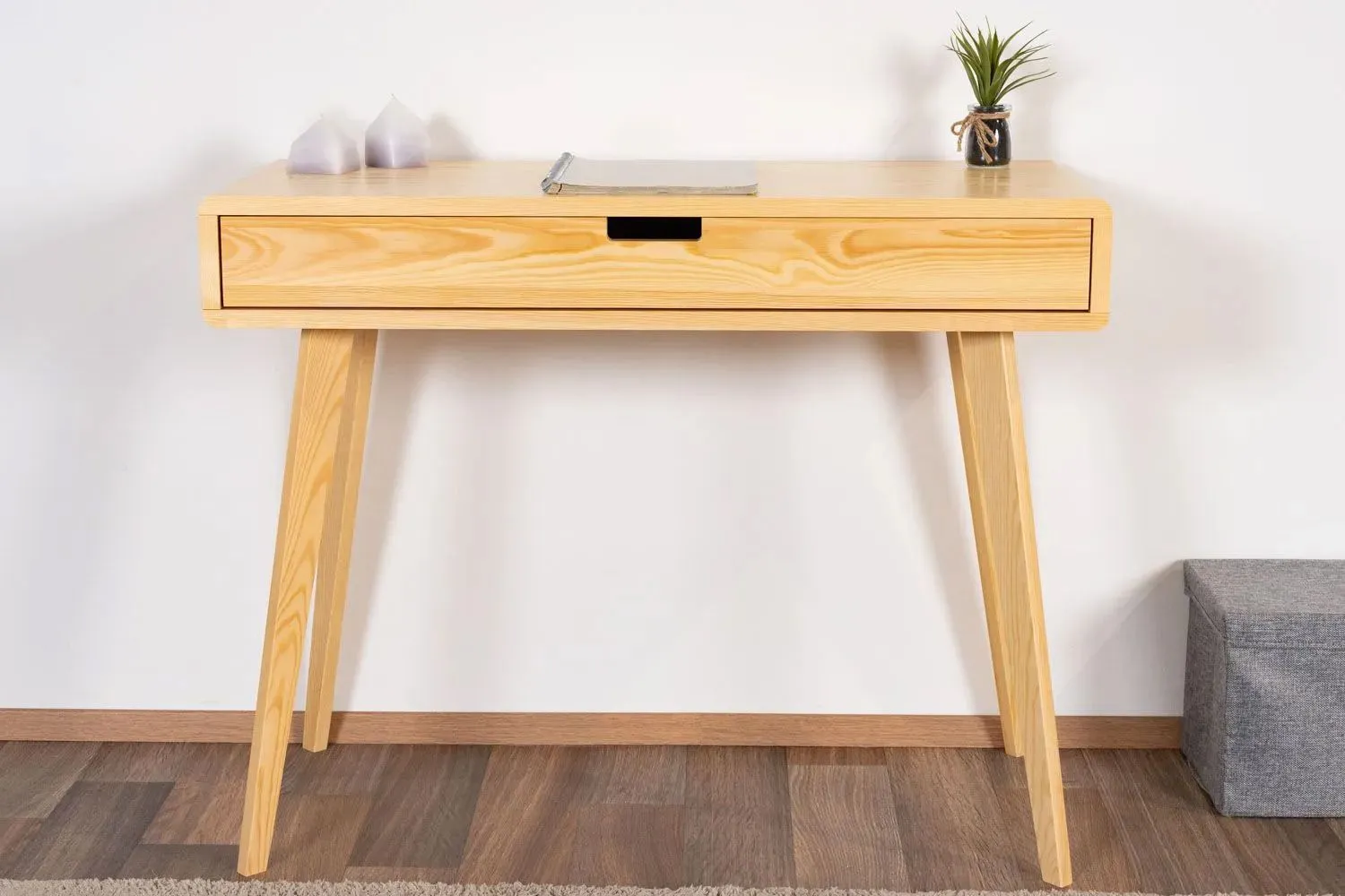 Schreibtisch Kiefer massiv natur Aurornis 64 - Abmessungen: 75 x 96 x 40 cm (H x B x T)