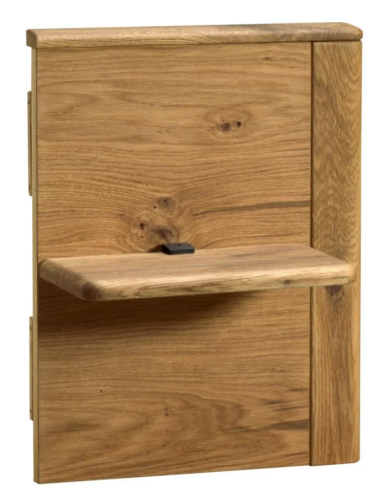 Nachtkommode Teresina 12, Farbe: Natur, Eiche teilmassiv – 53 x 40 x 20 (H x B x T)