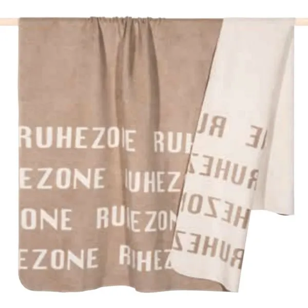 pad Decke Letters Ruhezone Sand Taupe (150x200cm)