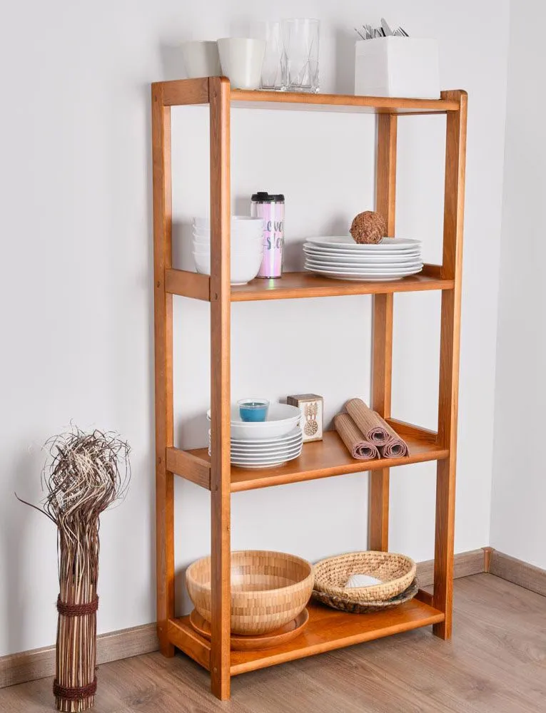 Regal Kiefer massiv Vollholz Eichefarben Junco 56C - 125 x 60 x 30 cm (H x B x T)