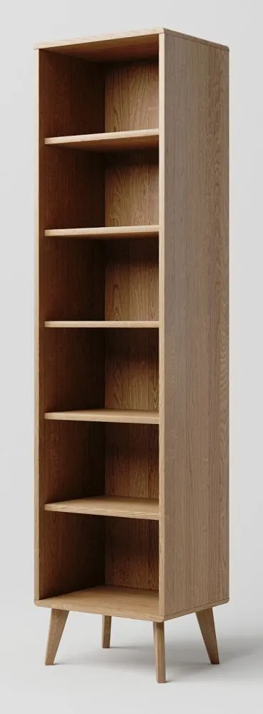 Regal Eiche massiv natur Aurornis 18 - Abmessungen: 200 x 50 x 40 cm (H x B x T)