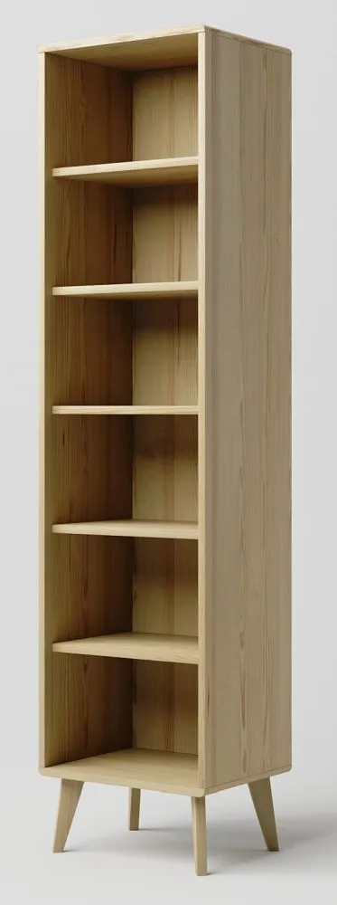 Regal Kiefer massiv natur Aurornis 18 - Abmessungen: 200 x 50 x 40 cm (H x B x T)