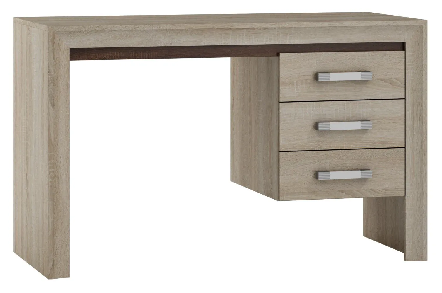 Schreibtisch Kundiawa 14, Farbe: Sonoma Eiche hell / Sonoma Eiche dunkel - Abmessungen: 78 x 125 x 55 cm (H x B x T)