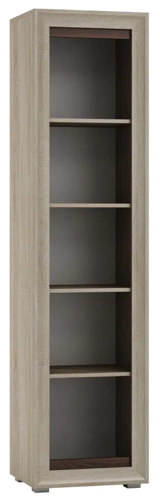 Regal Kundiawa 35, Farbe: Sonoma Eiche hell / Sonoma Eiche dunkel - Abmessungen: 200 x 40 x 40 cm (H x B x T)