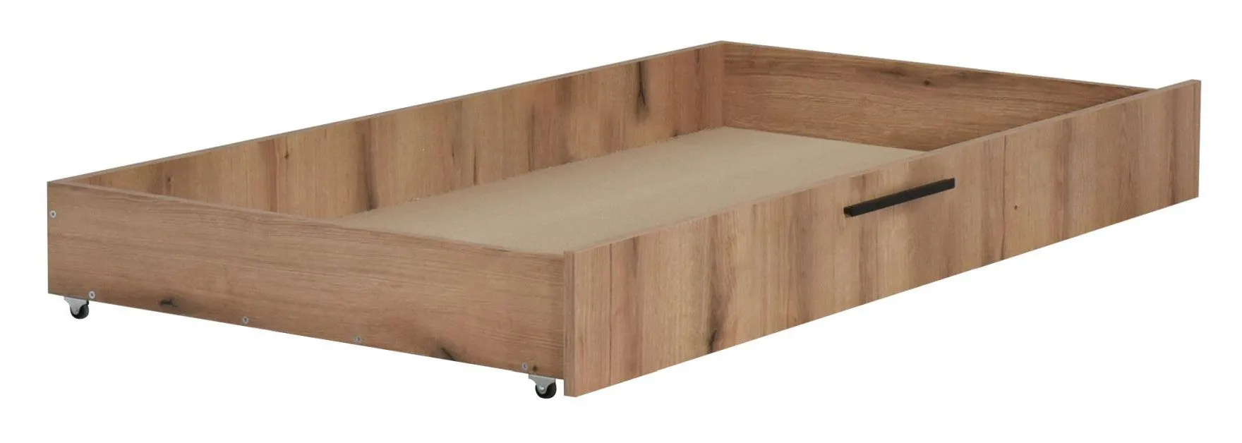 Schublade für Doppelbett Cerdanyola, Farbe: Eiche / Grau - Abmessungen: 19 x 120 x 78 cm (H x B x L)