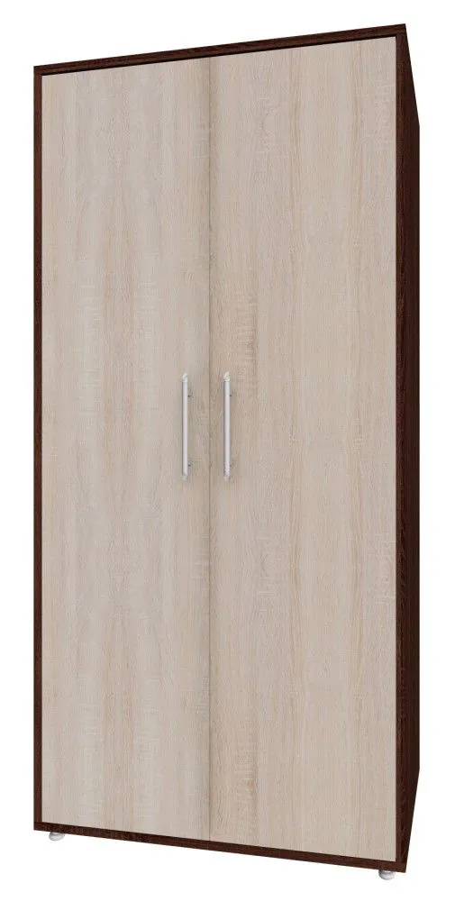 Drehtürenschrank / Kleiderschrank Curug 14, Farbe: Nuss / Ulme - Abmessungen: 188 x 90 x 50 cm (H x B x T)