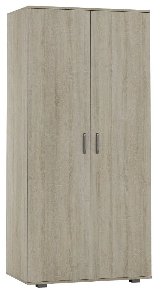 Drehtürenschrank / Kleiderschrank Ciomas 24, Farbe: Sonoma Eiche - Abmessungen: 190 x 90 x 55 cm (H x B x T)