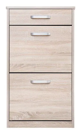 Schuhschrank Pamanukan 03, Farbe: Sonoma Eiche - Abmessungen: 98 x 56 x 26 cm (H x B x T)