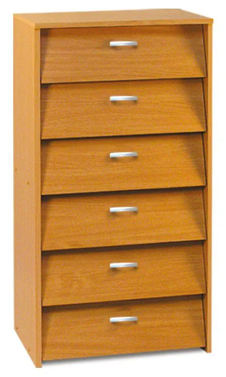 Schuhschrank Pamanukan 10, Farbe: Erle - Abmessungen: 120 x 60 x 38 cm (H x B x T)