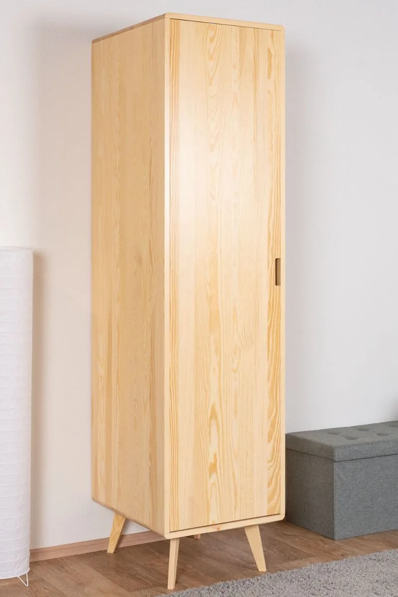 Schrank Kiefer massiv natur Aurornis 01 - Abmessungen: 200 x 50 x 60 cm (H x B x T)