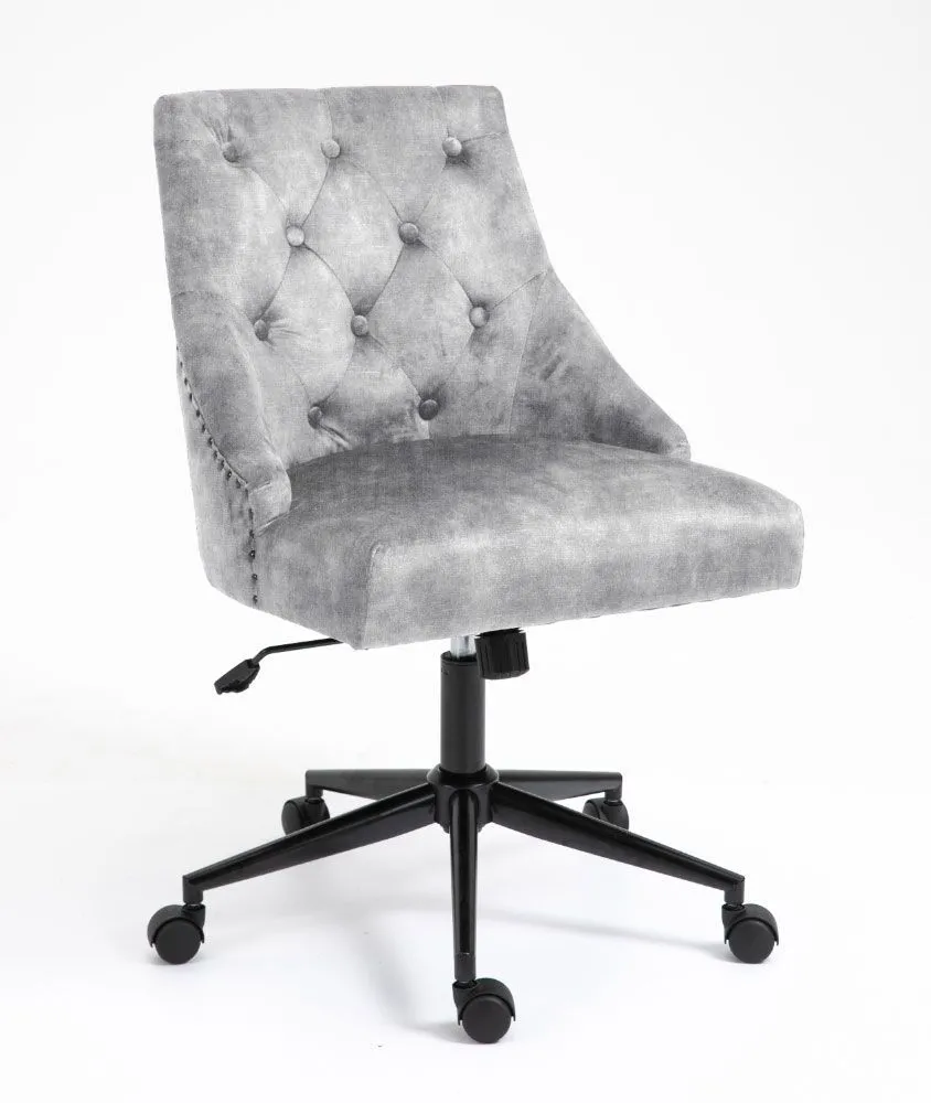 Bequemer Bürostuhl Maridi 274 in Hellgrau, 87 - 95 x 55 x 63 cm, drehbar und höhenverstellbar, dicke Polsterung für angenehmes Sitzgefühl