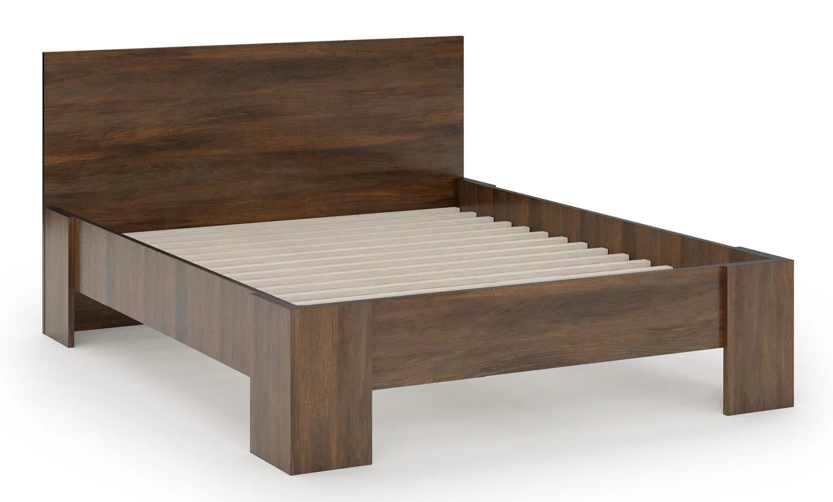 Doppelbett Altels 15, Farbe: Walnuss - Liegefläche: 160 x 200 cm (B x L)