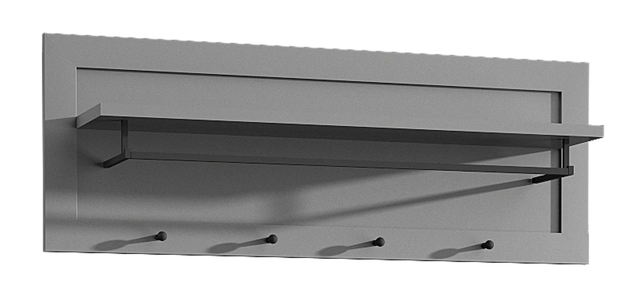 Garderobe Segnas 15, Farbe: Grau - 40 x 109 x 20 cm (H x B x T)