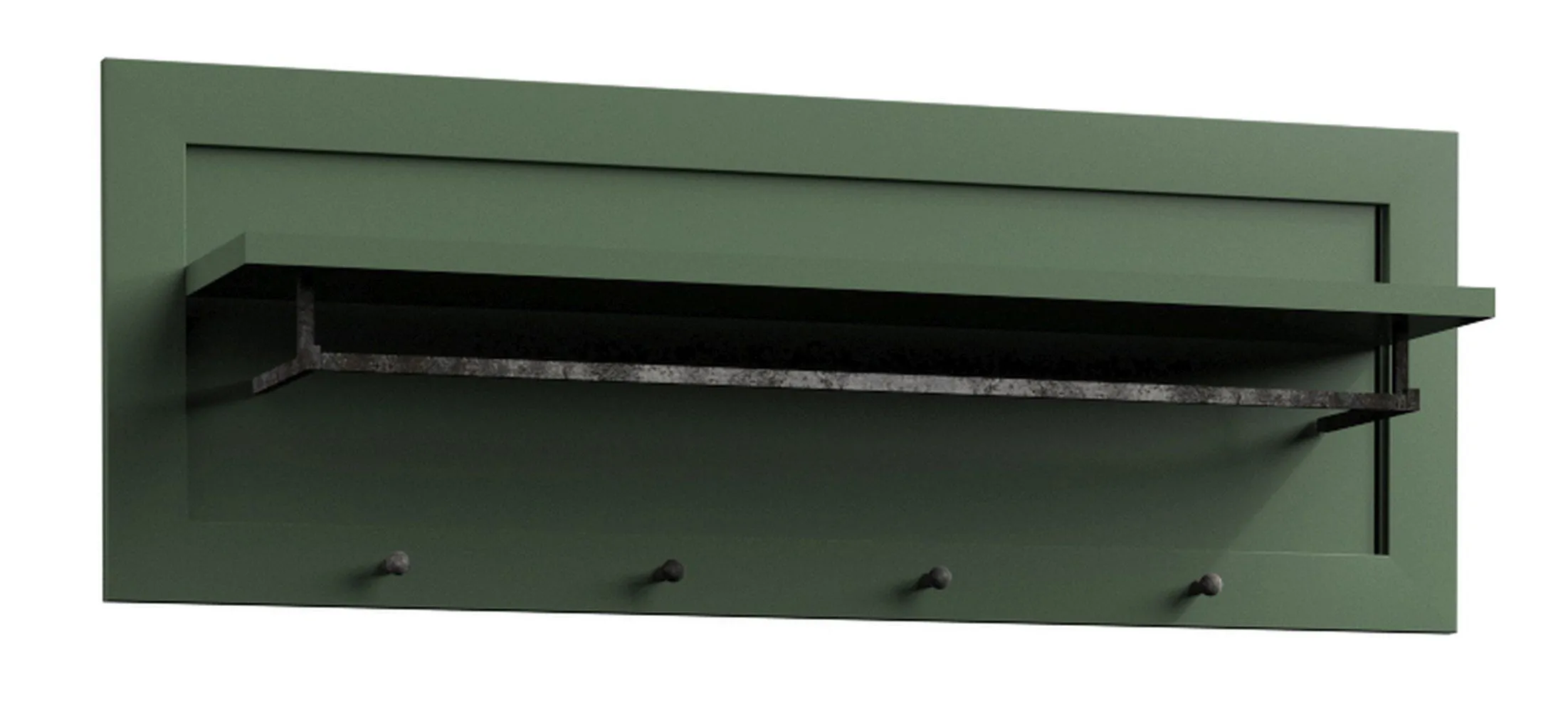 Garderobe Segnas 15, Farbe: Grün - 40 x 109 x 20 cm (H x B x T)