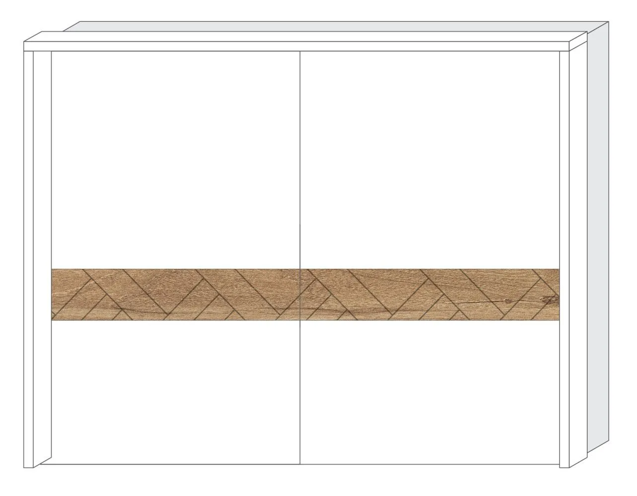 Rahmen für Schiebetürenschrank / Kleiderschrank Faleasiu 10 und 11, Farbe: Weiß