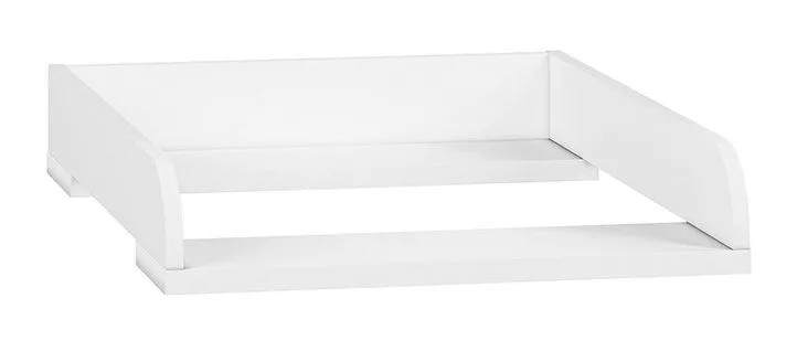 Wickelaufsatz für Kinderzimmer - Kommode Egvad 10 und 11, Farbe: Weiß - Abmessungen: 11 x 55 x 73 cm (H x B x T)
