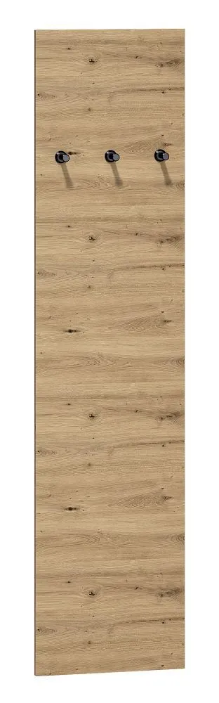 Garderobe Pandrup 07, Farbe: Eiche - Abmessungen: 145 x 35 x 2 cm (H x B x T)