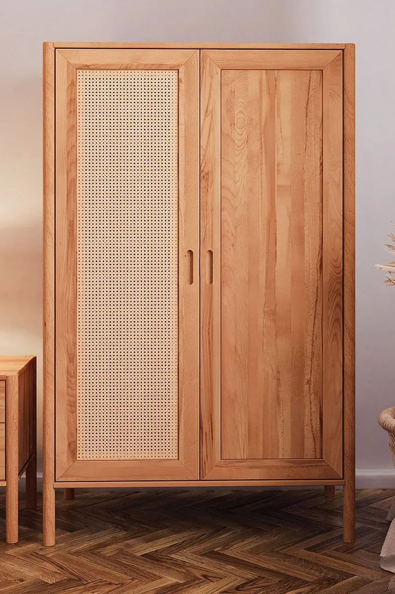 Schrank Wellsford 44 Kernbuche massiv geölt - Abmessungen: 175 x 108 x 60 cm (H x B x T)