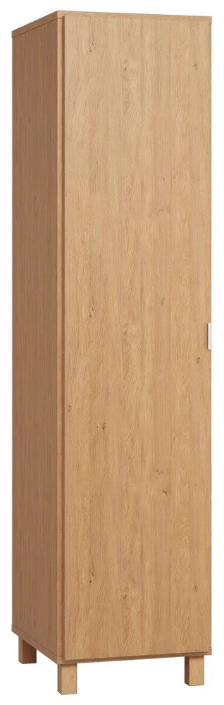 Drehtürenschrank / Kleiderschrank Averias 12, Farbe: Eiche - Abmessungen: 195 x 47 x 57 cm (H x B x T)