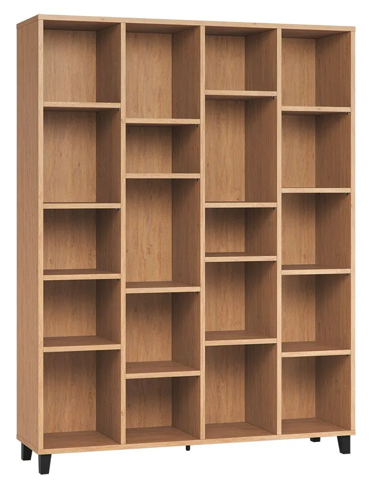 Regal Leoncho 26, Farbe: Eiche - Abmessungen: 195 x 149 x 38 cm (H x B x T)