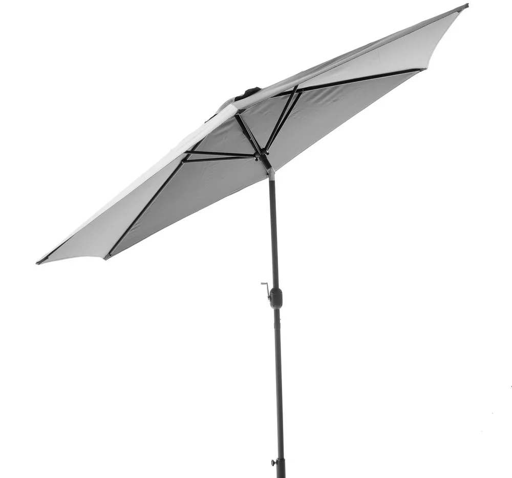 verstellbarer Sonnenschirm - Ø ca. 300 cm mit Handkurbel, Dunkelgrau