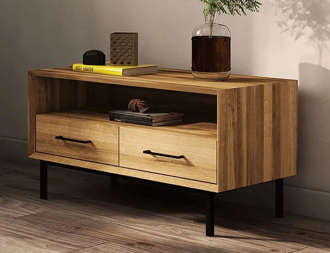 TV-Unterschrank Kumeu 08 Wildeiche massiv geölt - Abmessungen: 50 x 90 x 45 cm (H x B x T)