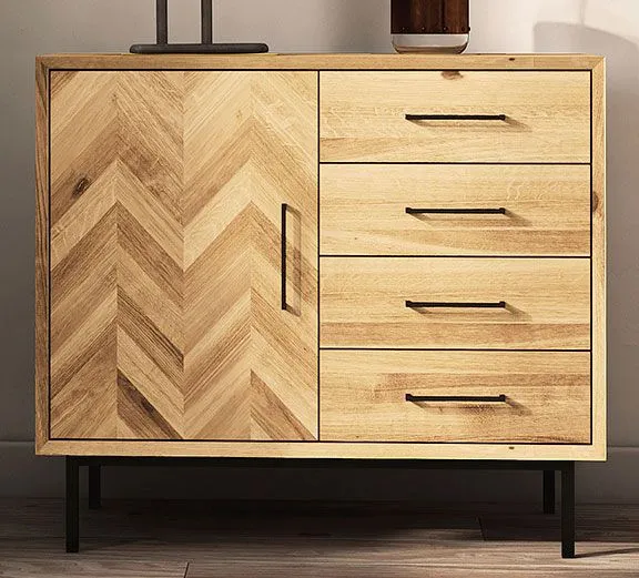 Kommode Kumeu 31 Wildeiche massiv geölt - Abmessungen: 80 x 97 x 45 cm (H x B x T)