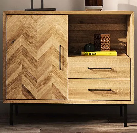 Kommode Kumeu 33 Wildeiche massiv geölt - Abmessungen: 80 x 97 x 45 cm (H x B x T)