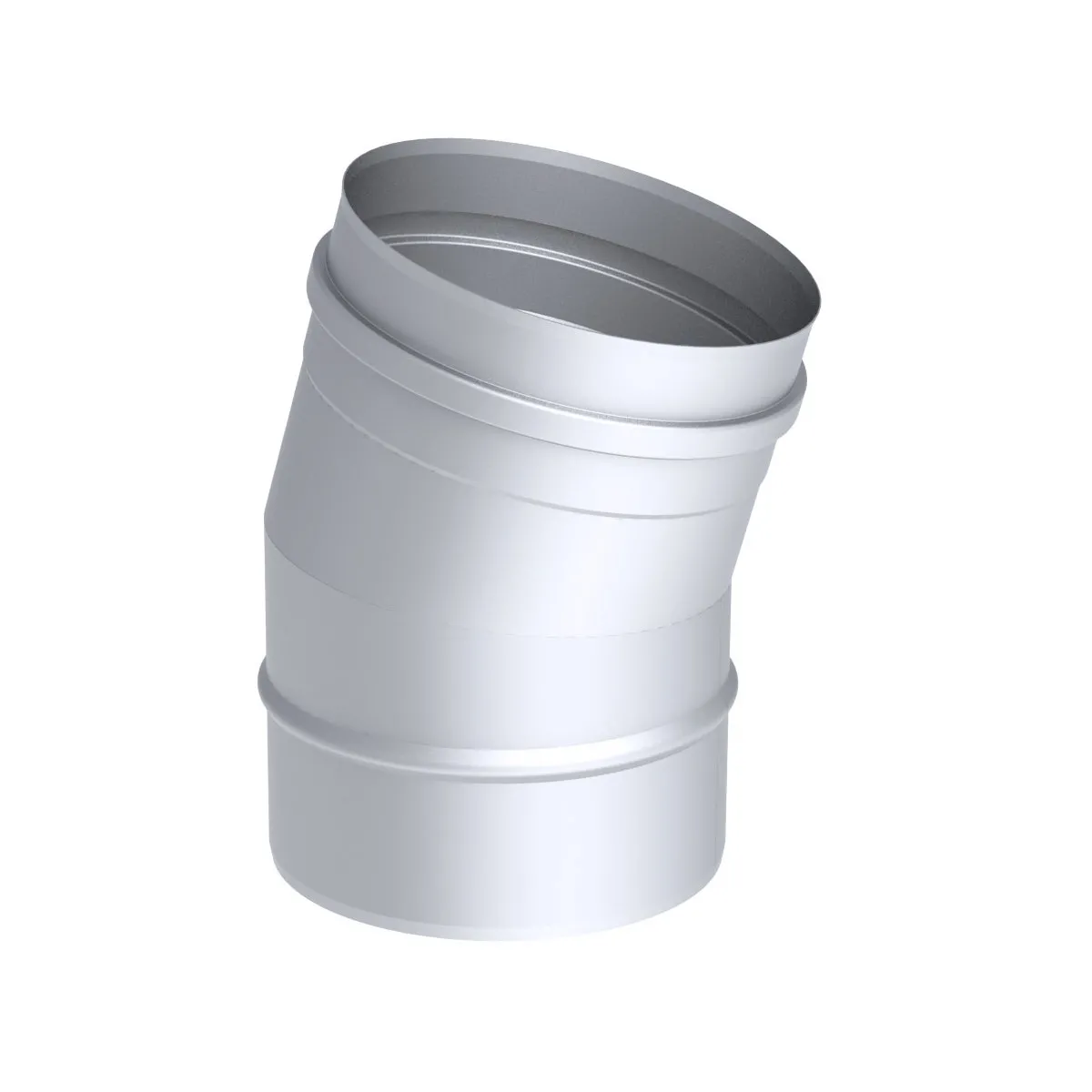 Winkelrohr - 15° starr - in Edelstahl  - Ø 200 mm