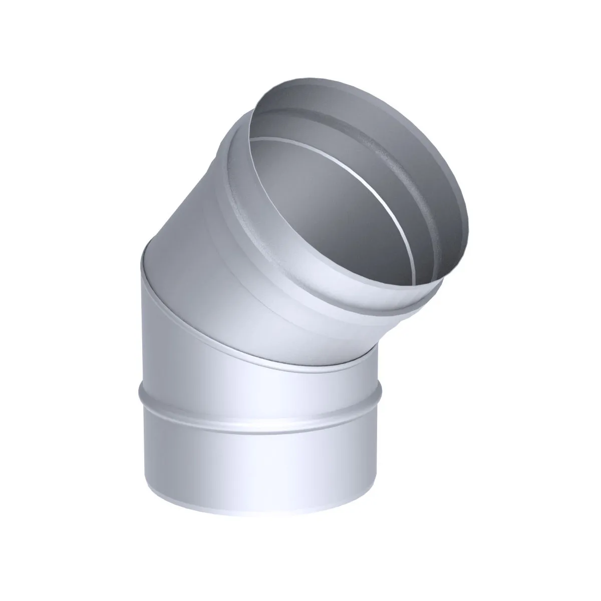 Winkelrohr - 45° starr - in Edelstahl  - Ø 250 mm