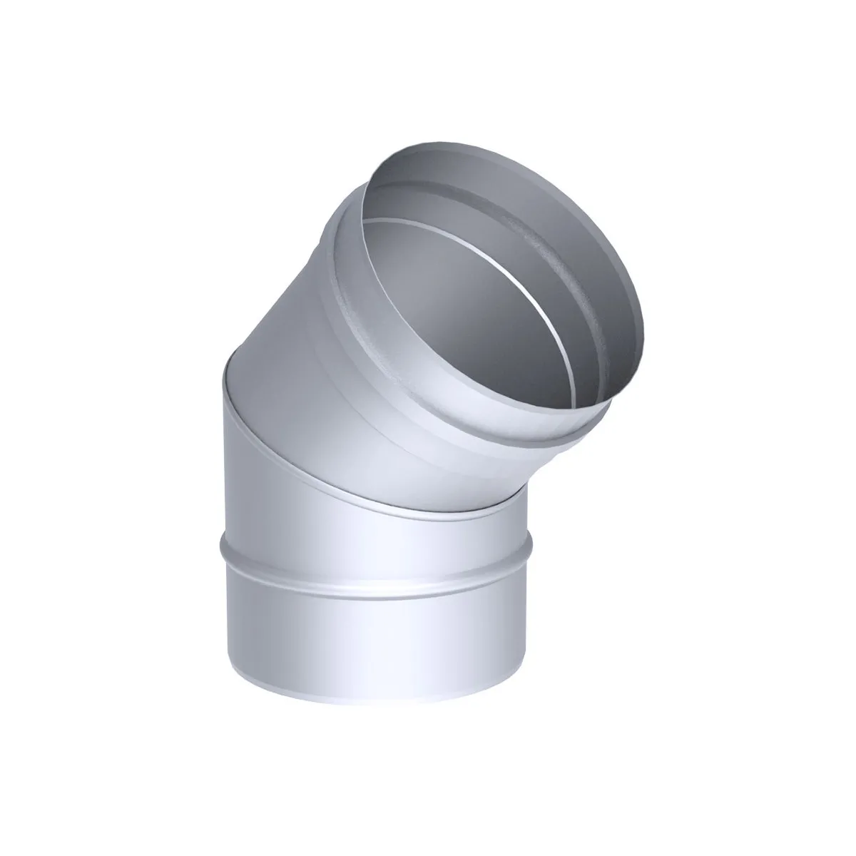 Winkelrohr - 45° starr - in Edelstahl  - Ø 450 mm