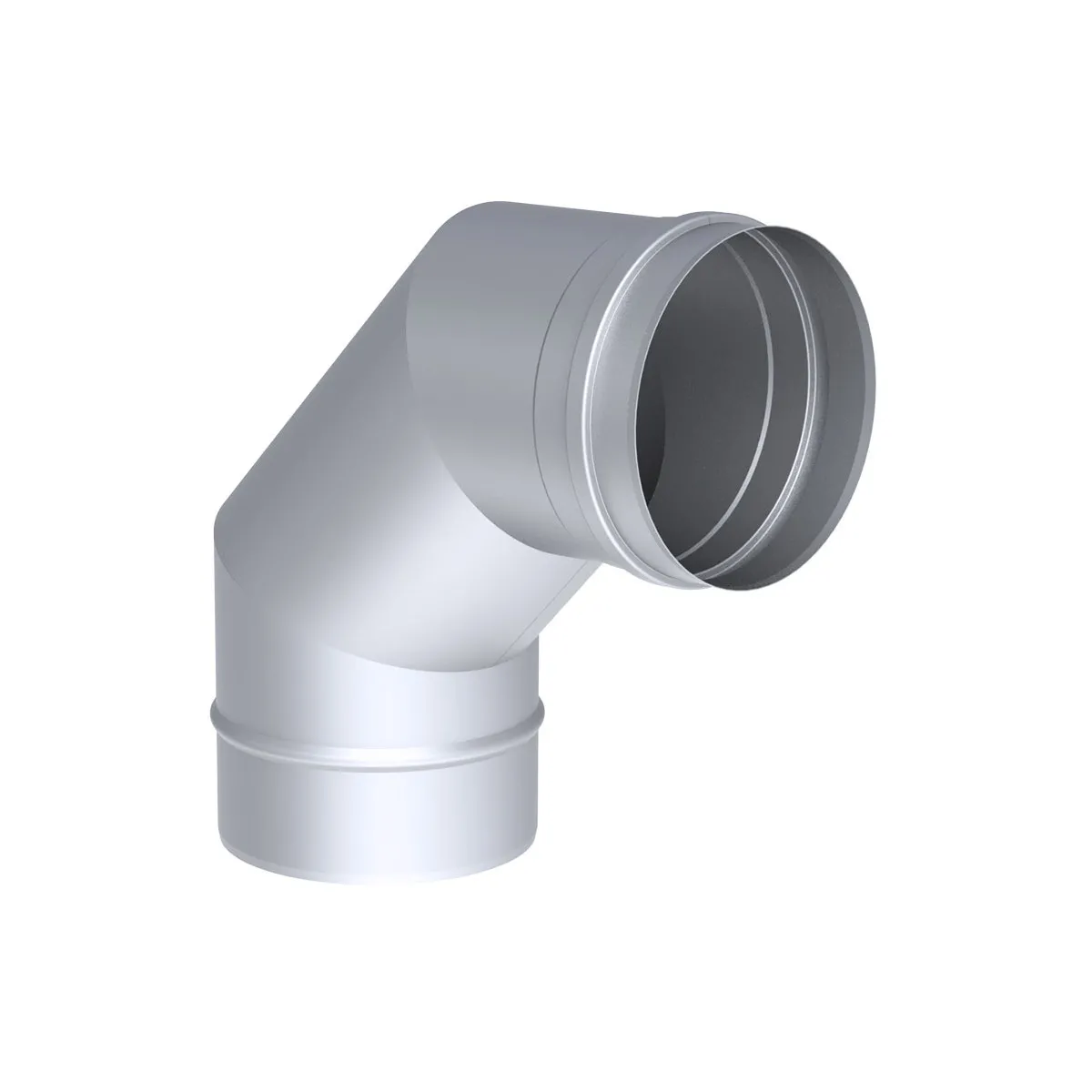 Winkelrohr - 90° starr - in Edelstahl  - Ø 200 mm