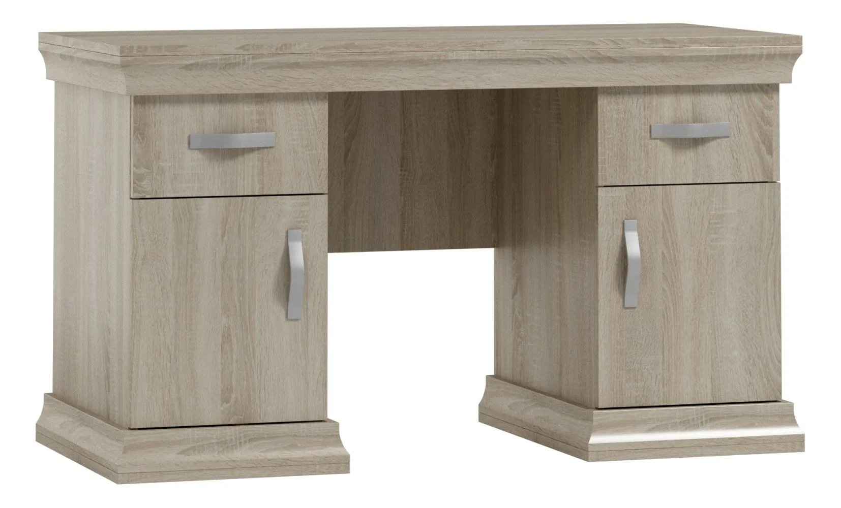 Schreibtisch Wewak 01, Farbe: Sonoma Eiche - Abmessungen: 76 x 130 x 60 cm (H x B x T)